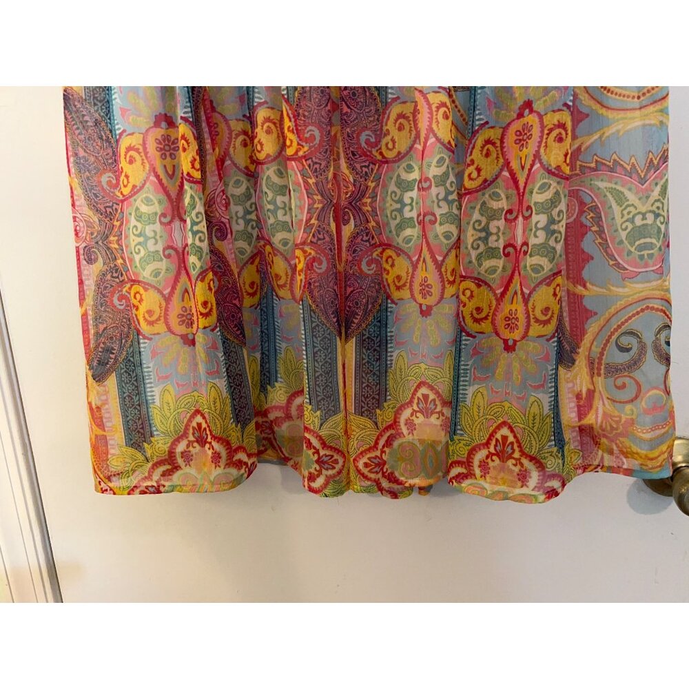 Vintage 90’s Chadwick’s Floral Maxi Skirt Sz Large Elastic Waist Sheer Cottage F - Picture 8 of 9